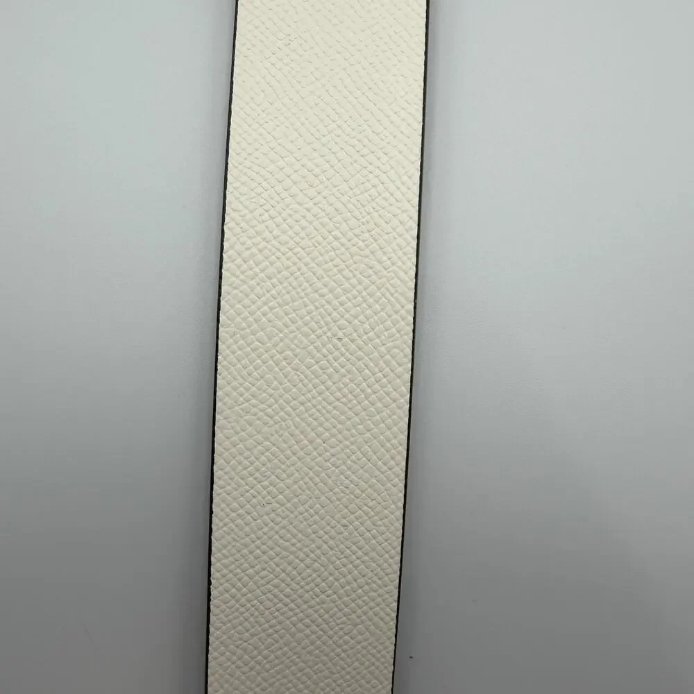 Callaway Golf Belt Mens Size 42 White Textured Faux Leather Silver Buckle NWT